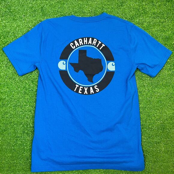 Carhartt Pocket Tee SM‎ Relax Fit Blue TX NWOT Carhartt Shirt - Picture 6 of 6
